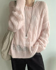 18a54 Cashmere cable-knit sweater