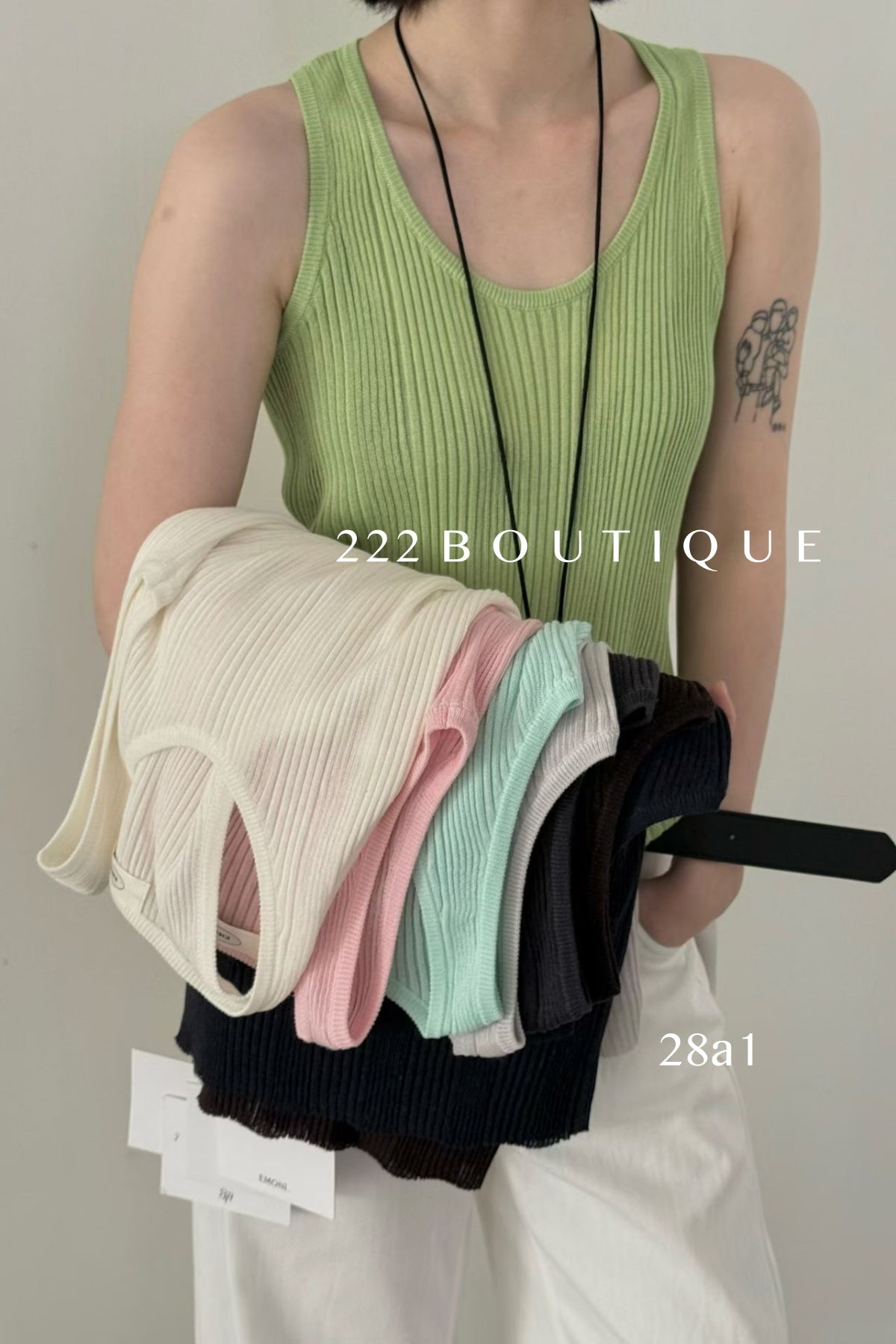 28a1- RIBBED KNIT TANKS