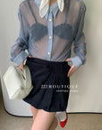 12a47 Sheer striped shirt – Korean tailoring