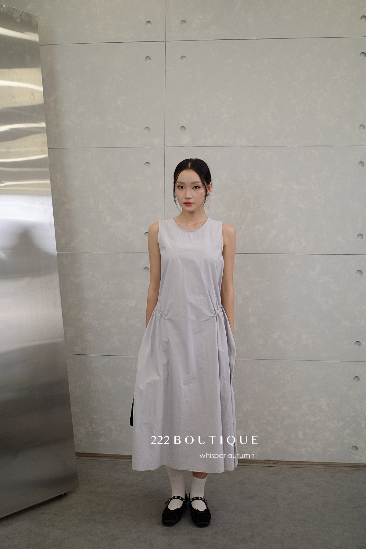 16v8 Tiered round-neck silk dress