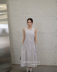 16v8 Tiered round-neck silk dress