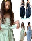 12v46 Ruched Strapless Dress – Volume & Detail