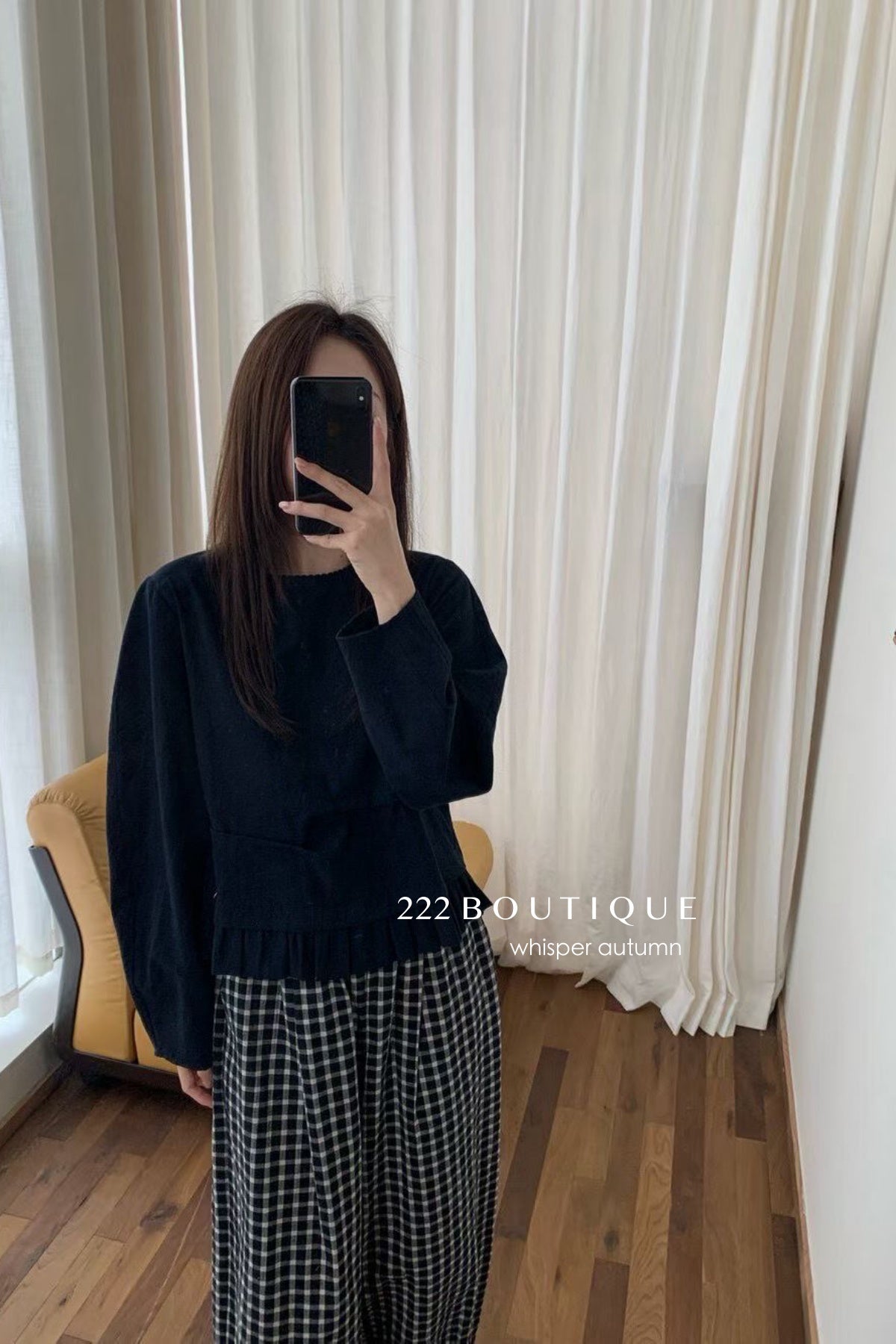17a9 Peplum blouse with ruffled collar