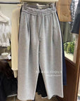 17q7 Basic cotton baggy trousers
