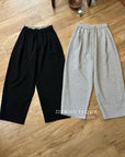 17q7 Basic cotton baggy trousers