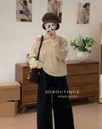 17a12 Off-shoulder Mongtoghi knit