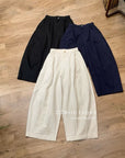 17q8 Khaki straight-leg trousers with elastic waist