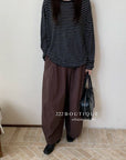 17a16. Basic long-sleeve striped T-shirt