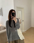 17a16. Basic long-sleeve striped T-shirt
