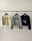 17a17 Cropped printed sweater