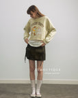 17a17 Cropped printed sweater