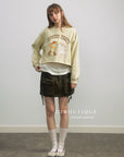 17a17 Cropped printed sweater