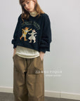 17a17 Cropped printed sweater