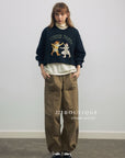 17a17 Cropped printed sweater