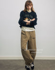 17a17 Cropped printed sweater