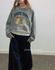 17a17 Cropped printed sweater