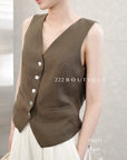 25a211- LINEN VEST