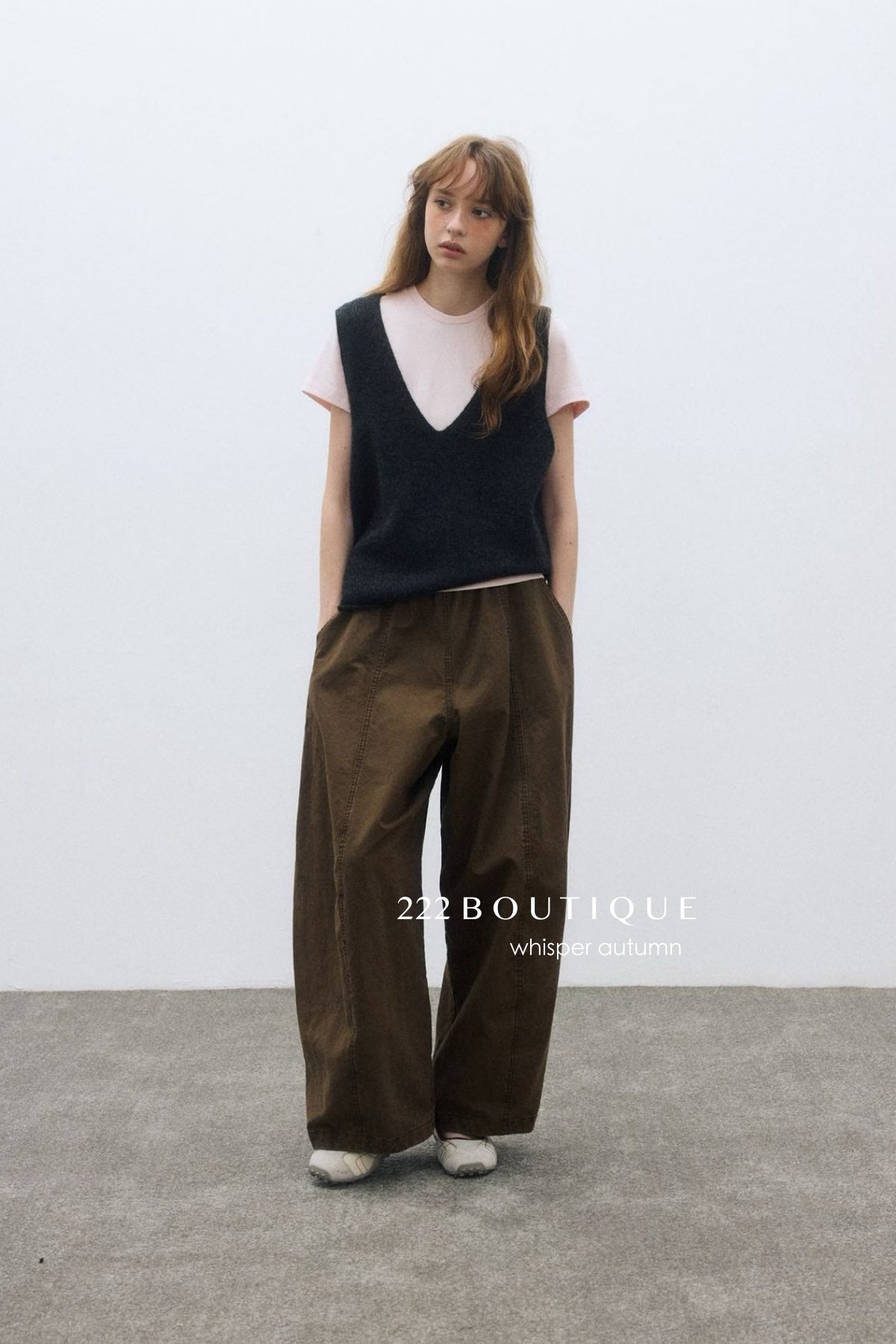 17q11 Corduroy elastic-waist pants