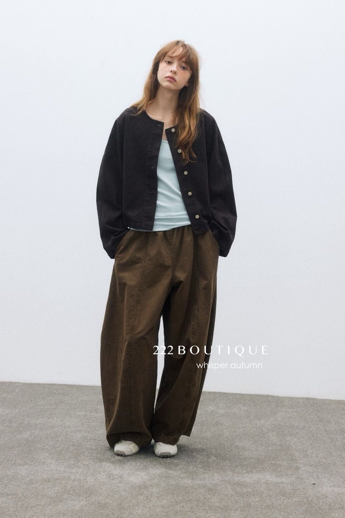 17q11 Corduroy elastic-waist pants
