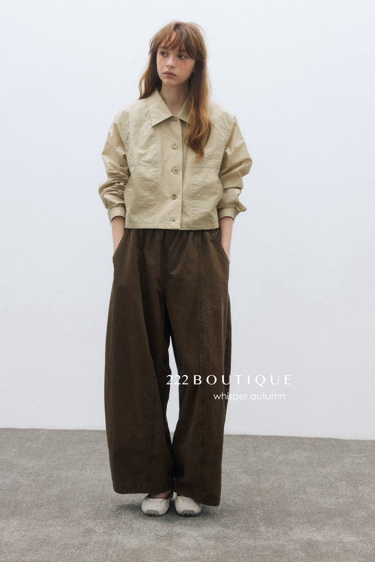 17q11 Corduroy elastic-waist pants