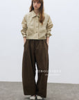 17q11 Corduroy elastic-waist pants