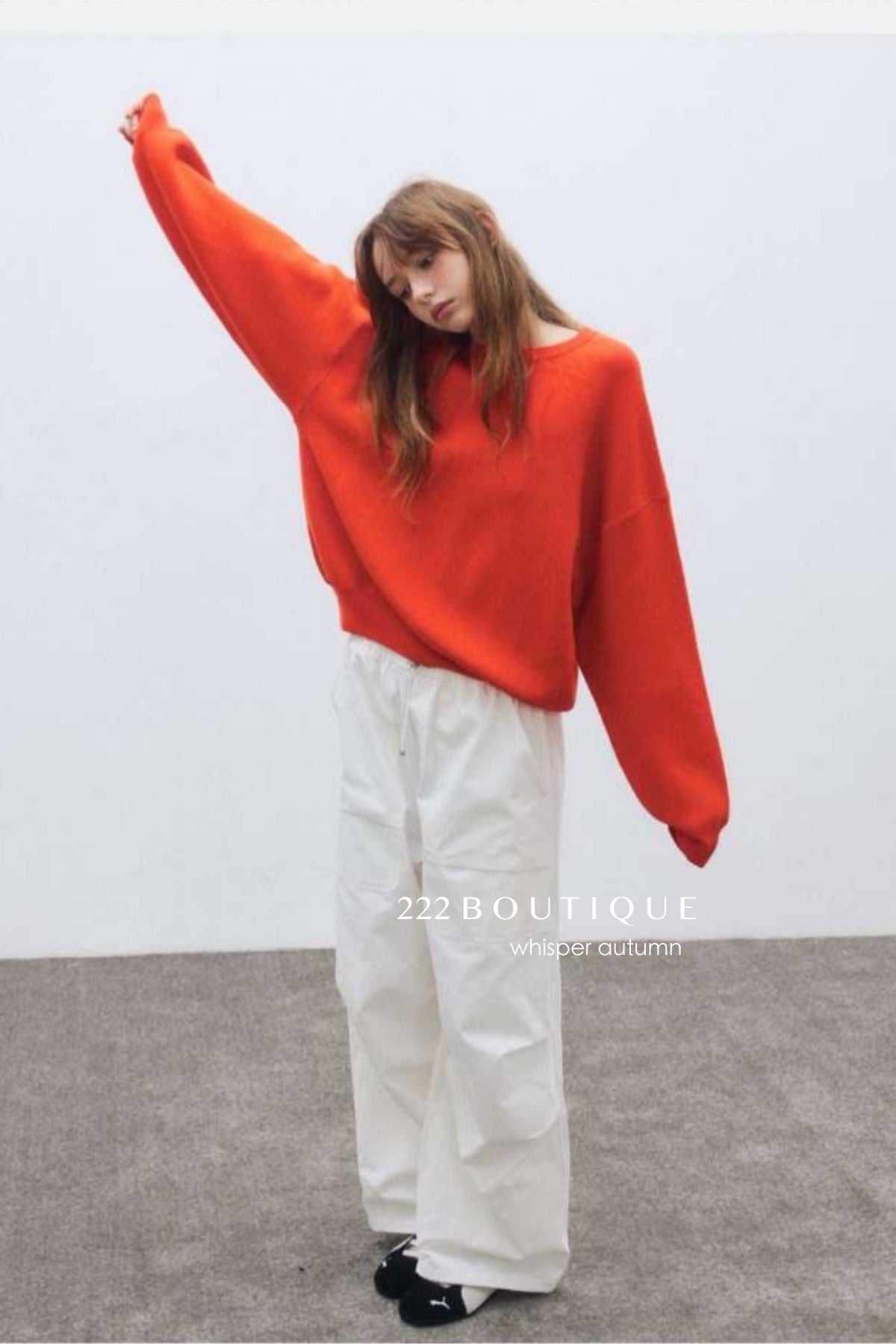 17a19 Round-neck cashmere sweater