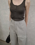 16a1 Spaghetti strap top with front buttons