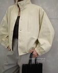 16a5 Lightweight khaki jacket with high collar