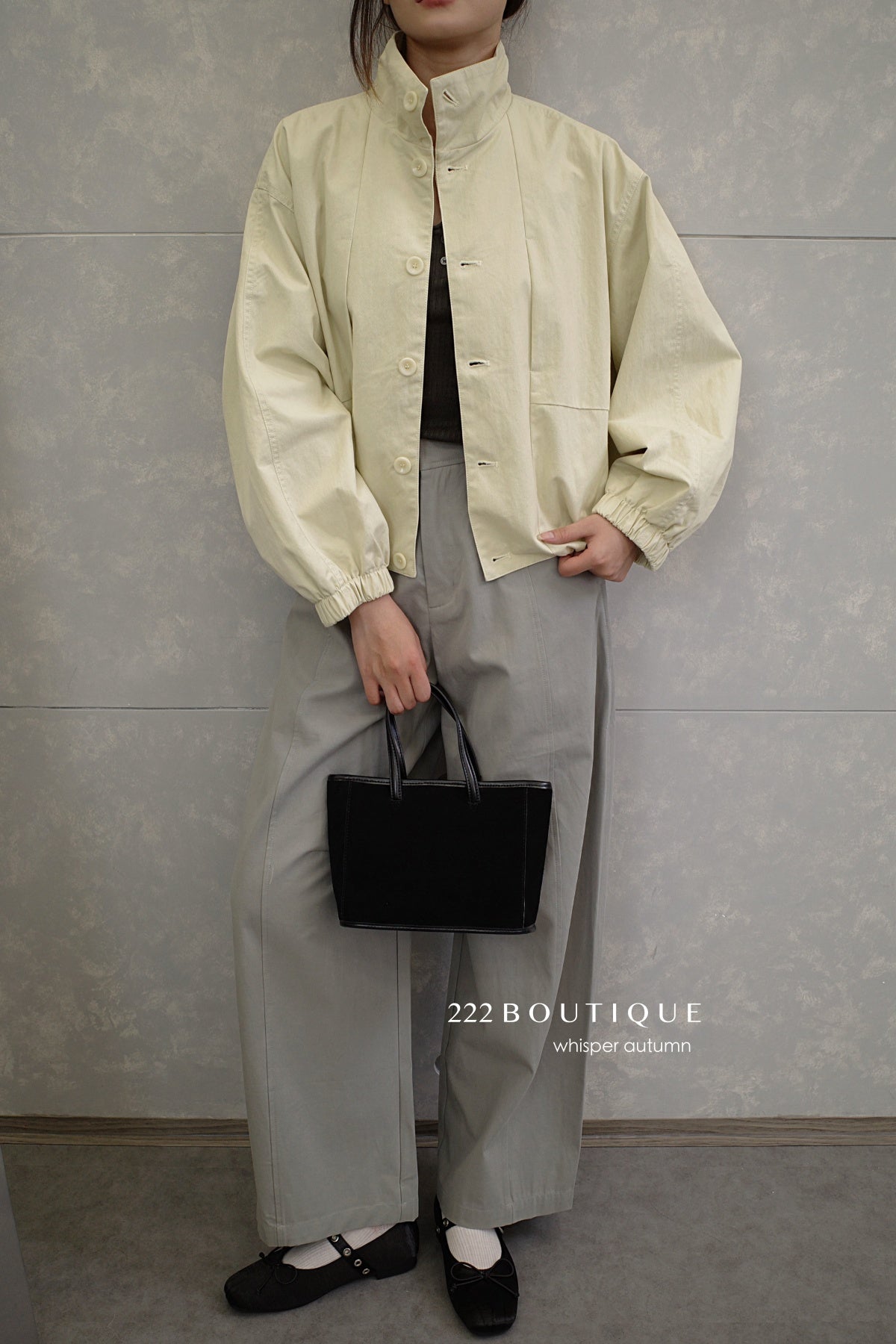 16a5 Lightweight khaki jacket with high collar
