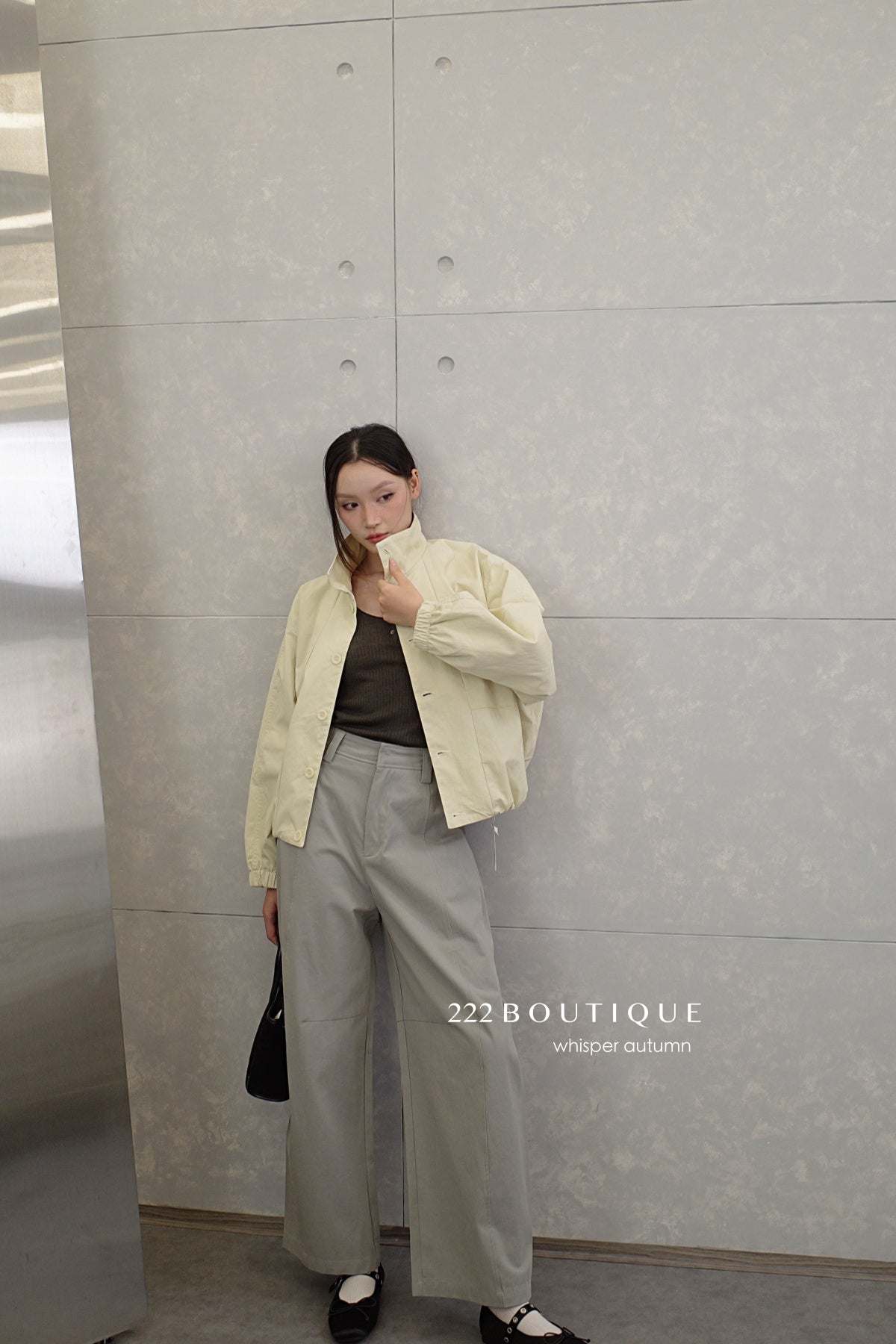 16a5 Lightweight khaki jacket with high collar