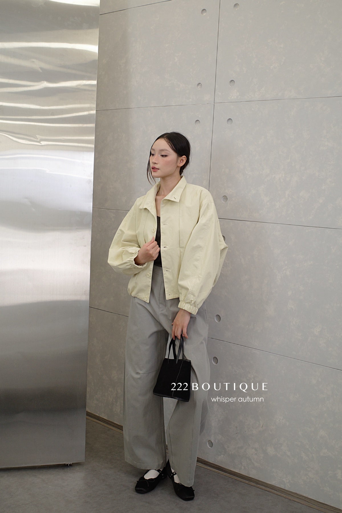 16a5 Lightweight khaki jacket with high collar