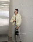 16a5 Lightweight khaki jacket with high collar