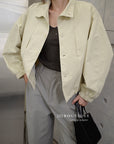 16a5 Lightweight khaki jacket with high collar