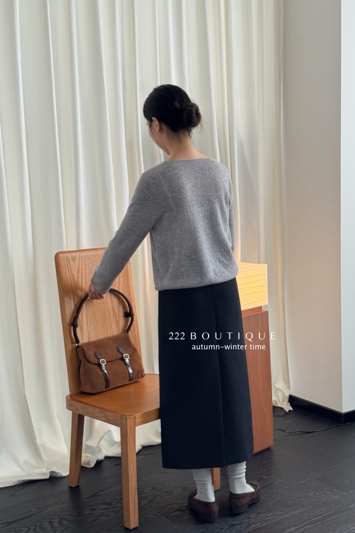 17v12 Poly pencil midi skirt