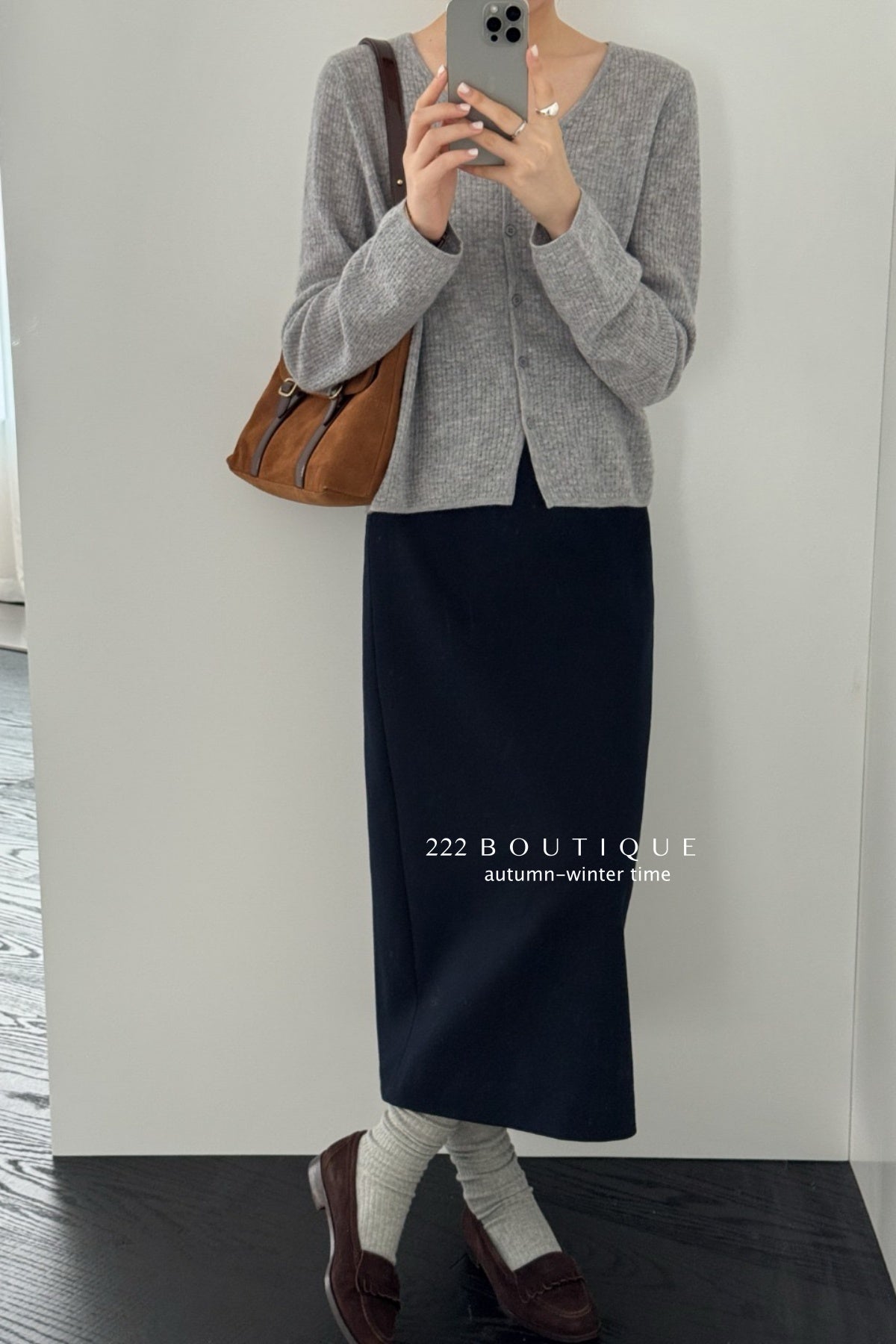17v12 Poly pencil midi skirt