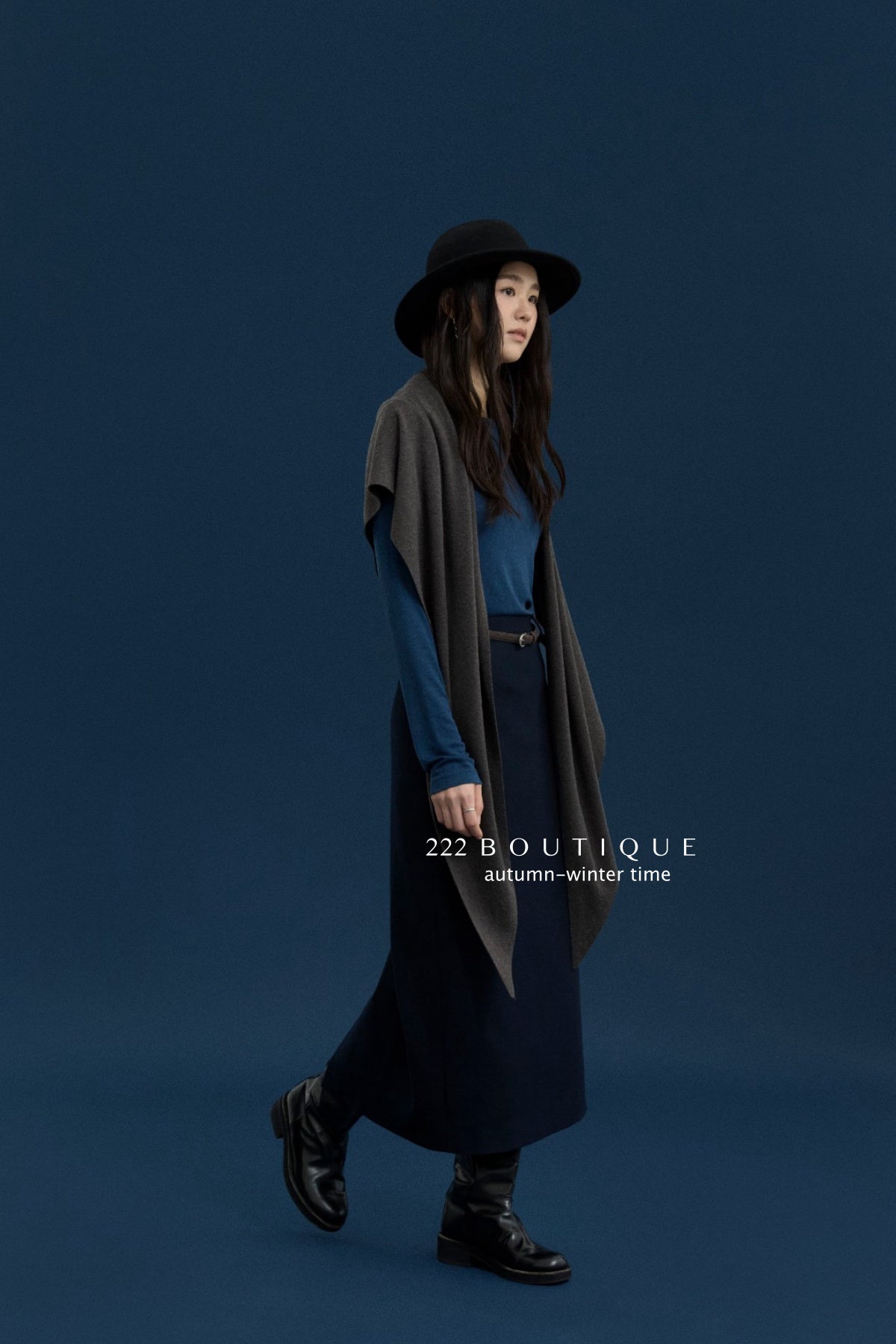 17v12 Poly pencil midi skirt