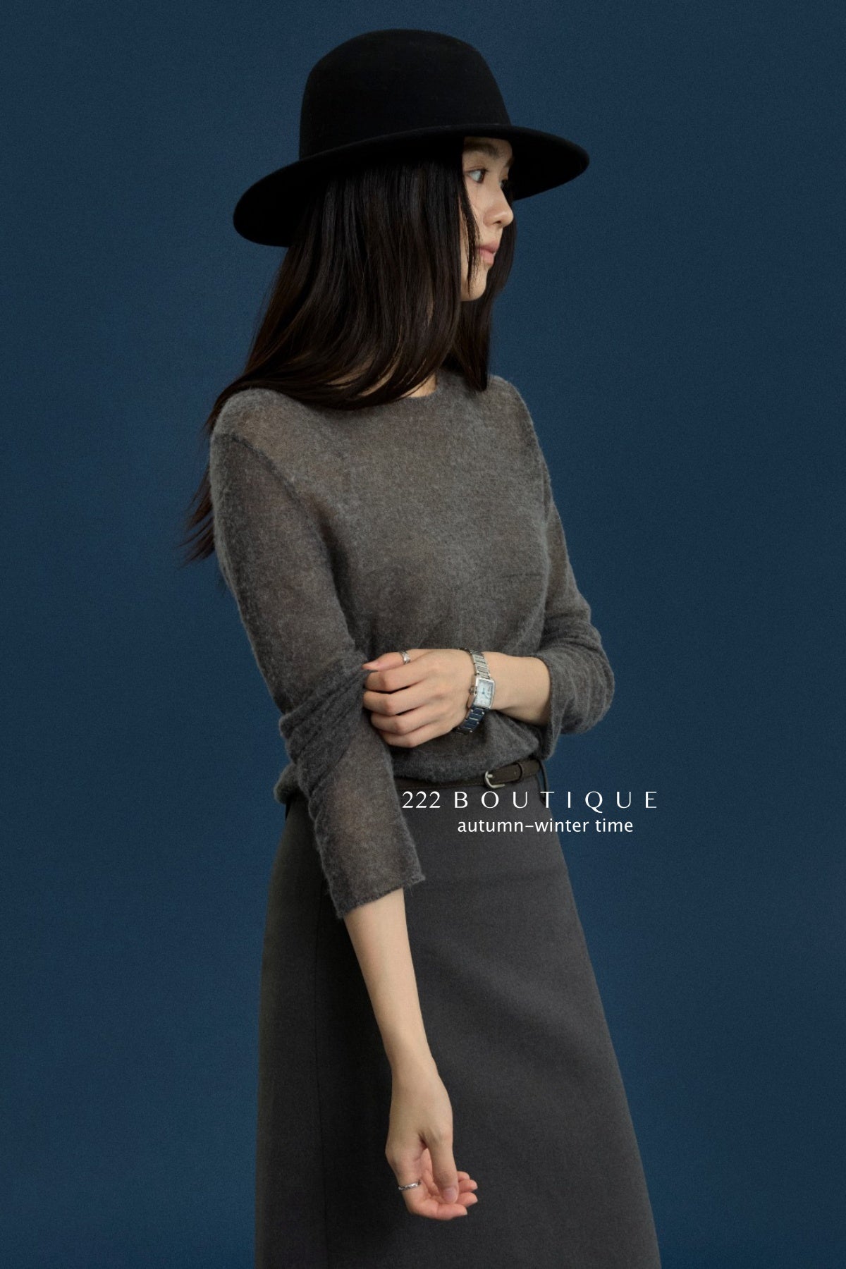 17v12 Poly pencil midi skirt