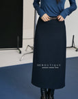 17v12 Poly pencil midi skirt