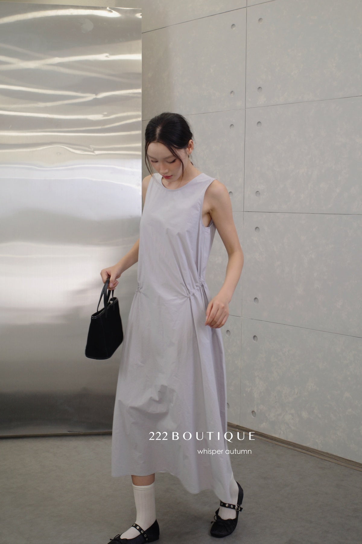 16v8 Tiered round-neck silk dress