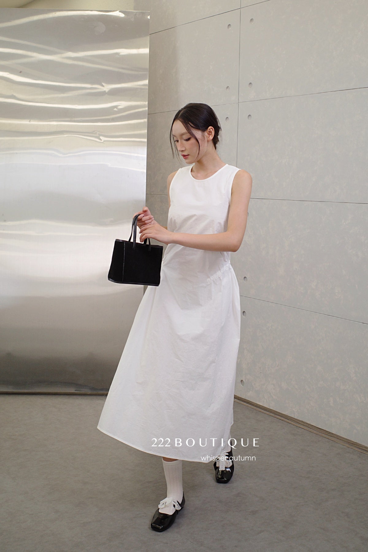16v8 Tiered round-neck silk dress