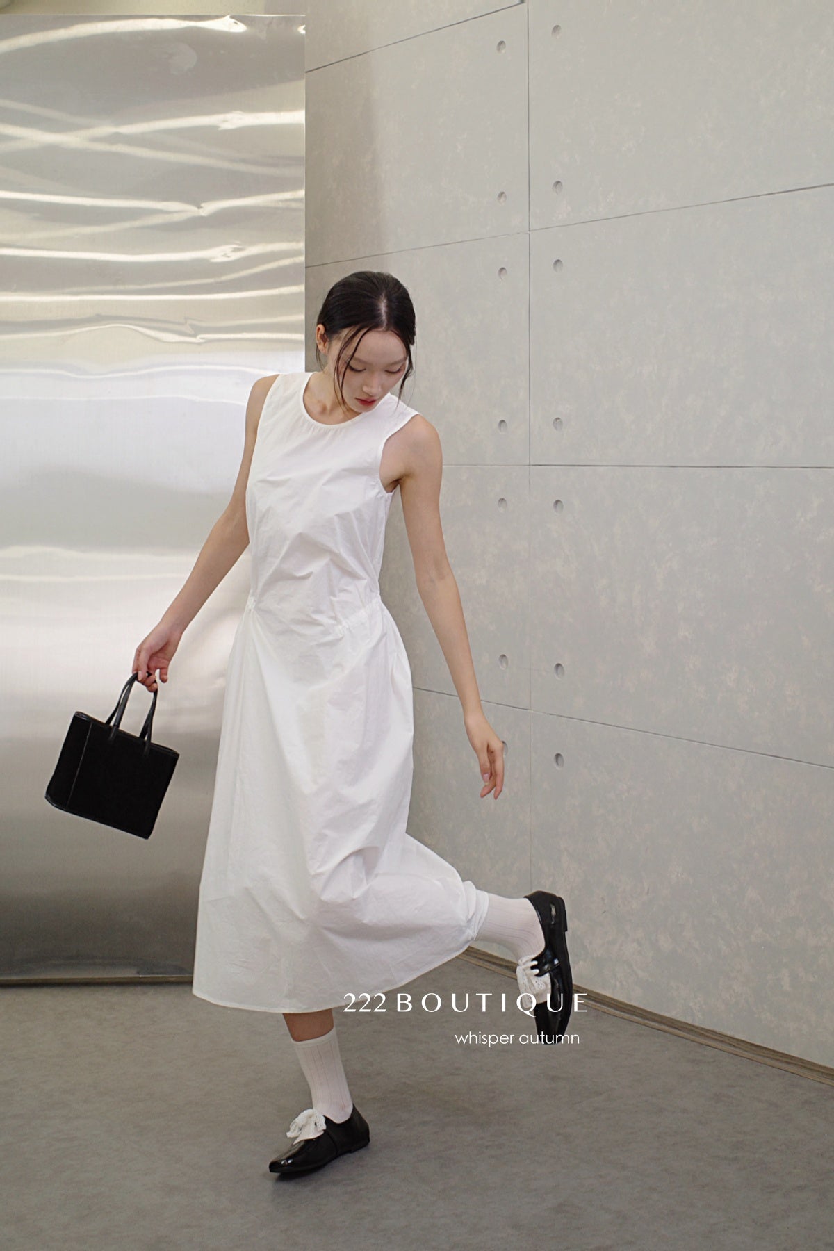 16v8 Tiered round-neck silk dress