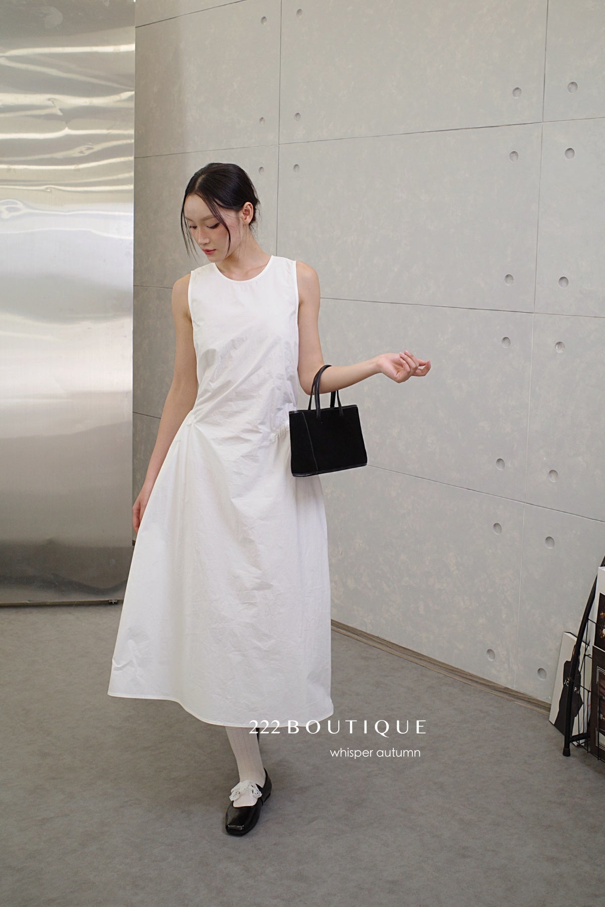 16v8 Tiered round-neck silk dress