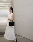 16v8 Tiered round-neck silk dress