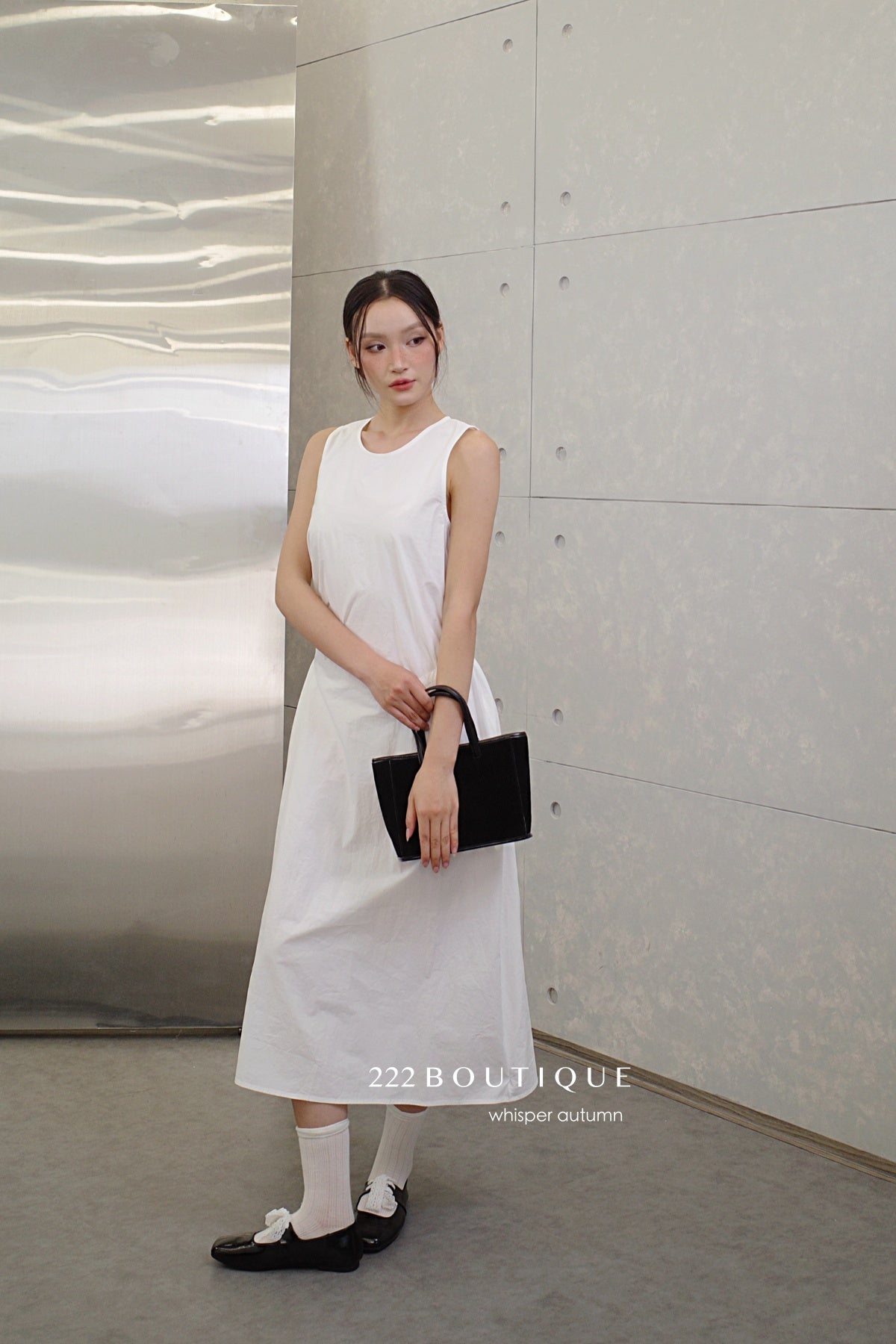 16v8 Tiered round-neck silk dress