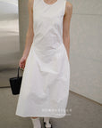 16v8 Tiered round-neck silk dress