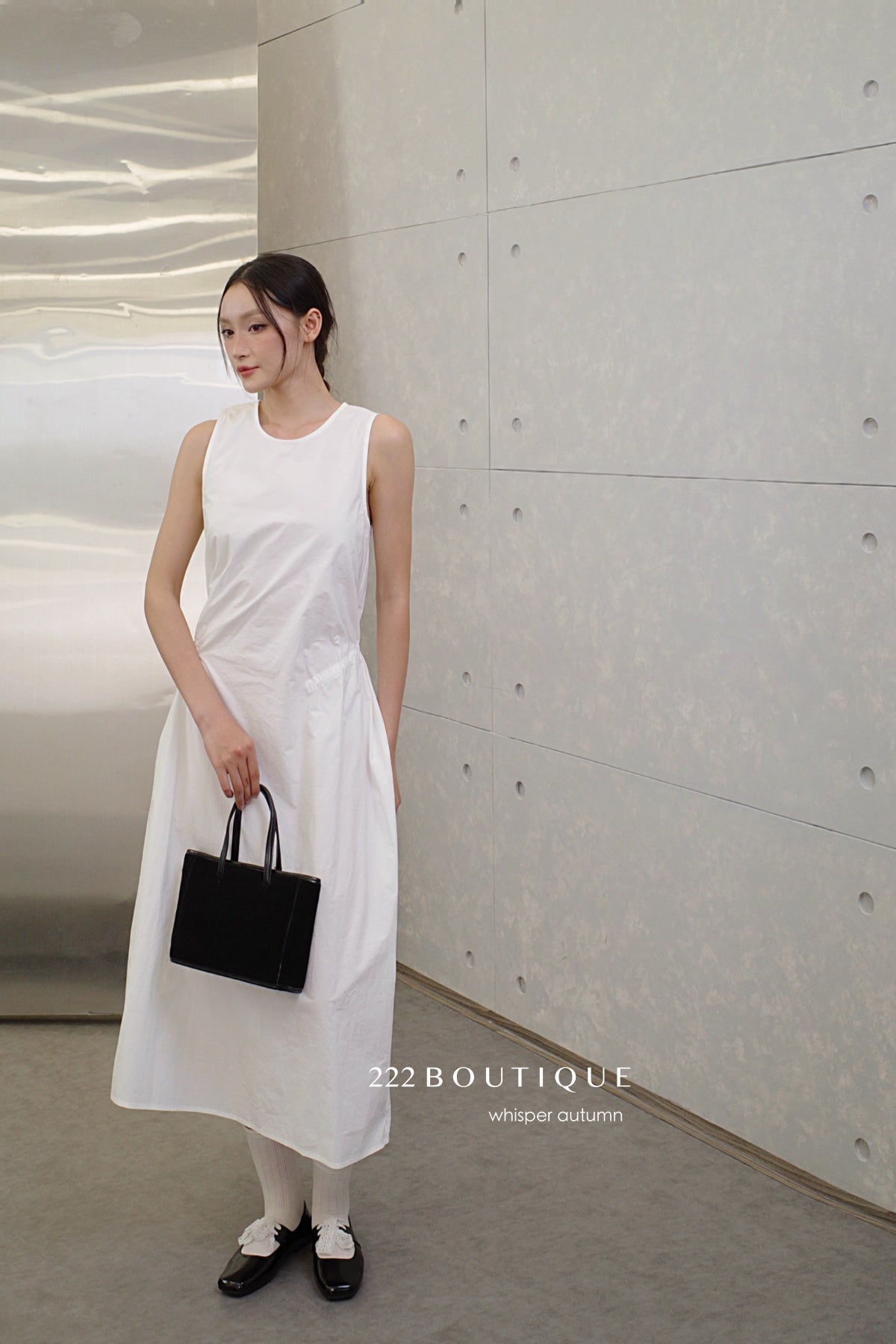 16v8 Tiered round-neck silk dress