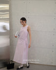 16v8 Tiered round-neck silk dress