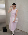 16v8 Tiered round-neck silk dress