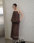 15v16 Textured pinafore dress with lace hem