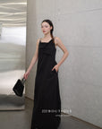 13v12 Linen strappy dress with back cut-out